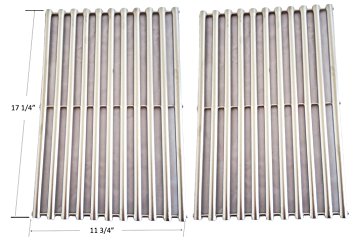9930 Stainless Steel Cooking Grill Grid / Grate Replacement for Weber 9930 Ducane Lowes Model Grills, Set of 2