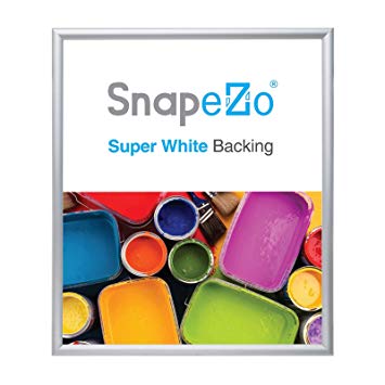 SnapeZo Movie Poster Frame 30x40 Inches, Silver 1.2" Aluminum Profile, Front-Loading Snap Frame, Wall Mounting, Premium Series