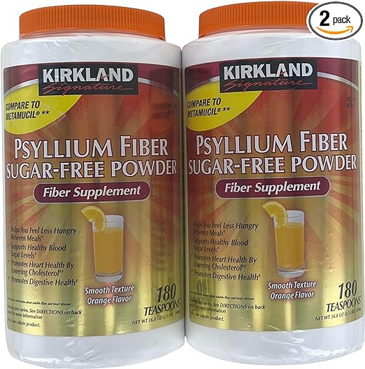 Kirkland Signature Sugar-Free Psyllium Fiber Supplement Powder, 360 DosesQ