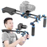 Neewer Portable FilmMaker System With CameraCamcorder Mount Slider Soft Rubber Shoulder Pad and Dual-hand Handgrip For All DSLR Video Cameras and DV Camcorders