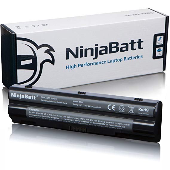 NinjaBatt Laptop Battery for Dell XPS L502X 15 L702X R795X R795X J70W7 J70W7 17 JWPHF JWPHF 14 L501X 312-1123 WHXY3 P11F P11F L401X L701X R4CN5 P09E002 312-1127 R4CN5 P09E002 P09E 8PGNG 08PGNG