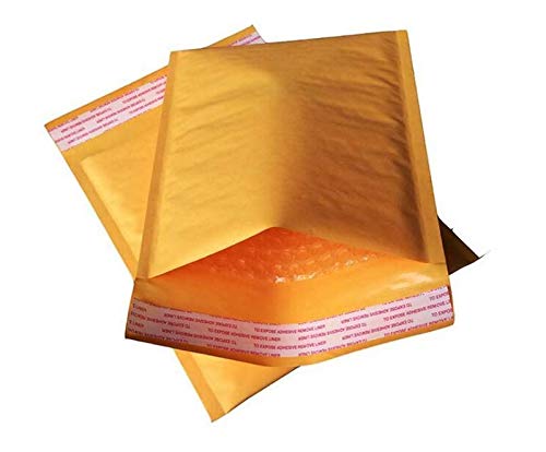 100 Bags #DVD 7.25" x 9.75" Self Adhesive Kraft Bubble Padded Mailing Envelopes Bags 7.25x9.75