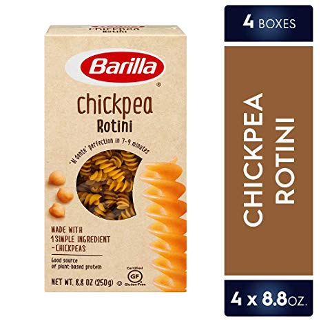 Barilla Chickpea Pasta, Gluten Free Pasta, Rotini, 8.8 Ounce (Pack of 4)