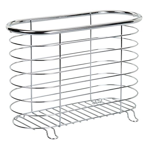 InterDesign Forma Freestanding Wire Magazine Rack Organizer – Chrome