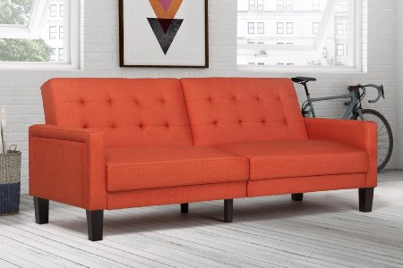 DHP Paris Futon with independently encased coils, Coral