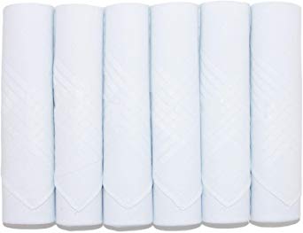 CrookhornDavis Men's Cotton Handkerchiefs (Pack of 6)
