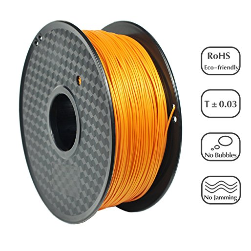 PRILINE PLA-1KG 1.75 3D Printer Filament, Dimensional Accuracy  /- 0.03 mm, 1kg Spool, 1.75 mm, Golden (Pantone Code:7411C)