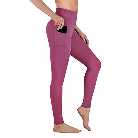 Gimdumasa Yoga Pants for Women Flex Leggings High Waist with Pockets Tummy Control Workout Running Tights GI188