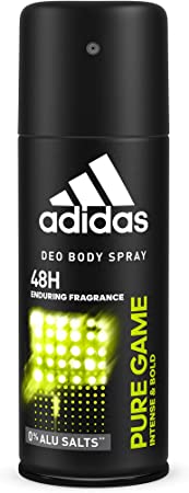 Adidas Sport Sensation Pure Game Deodorant Body Spray for Men, 48h protection,150ml