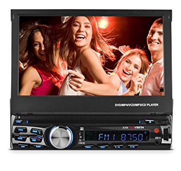 XO Vision X358 7" In-Dash Touch Screen DVD Receiver with Front USB & AV Inputs