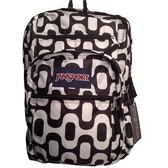 JanSport Big Student Backpack (Black/White Rio Walk)