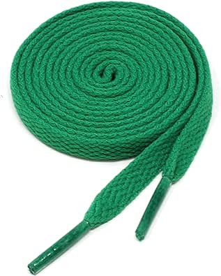 Flat Shoelaces 5/16" Wide Solid Color Strings for Athletic Sneakers Boots & Shoes - 27"-72" Length Shoe Laces