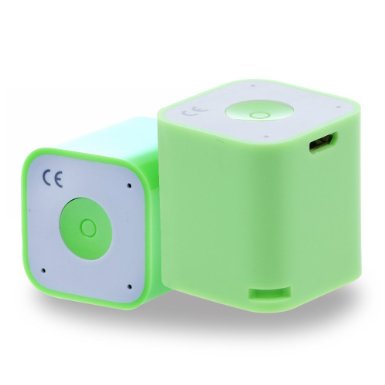 WONFAST The Worlds Smallest Magical and Portable Multifunction Wireless Bluetooth Speaker with Bluetooth Remote ShutterAnti-theft device of phoneImpressive Sound Quality You Never ImagineGreat for Listening MusicTaking self-portraits Bluetooth Chat-Green