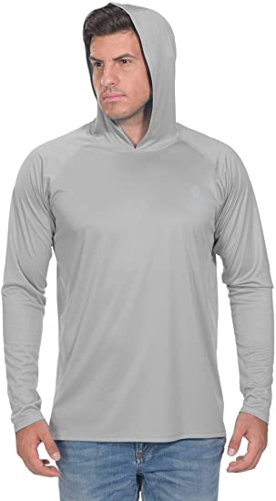 Fishing Shirts for Men Long Sleeve - Sun Protection SPF 50  UV Tshirt Hoodies