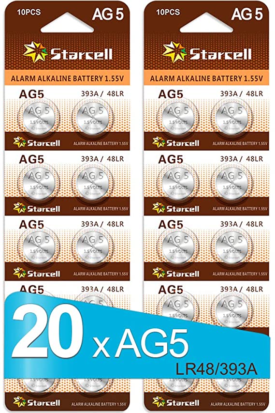 Act 20 x 1.55V Button Coin Cell Watch Battery Batteries AG5 AG-5 LR750 LR754W
