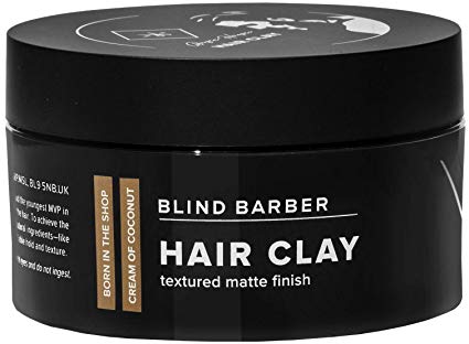 Blind Barber Bryce Harper Hair Clay - Strong Hold Matte Finish Styling Clay for Men, Water Based Kaolin Botanical Formula to Boost Volume & Soak Up Excess Oil (2.5oz / 70g)