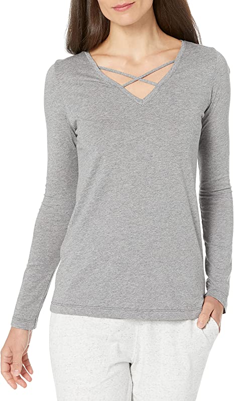 Amazon Brand - Mae Women's Loungewear Cotton Modal Opli Lounge T-Shirt,