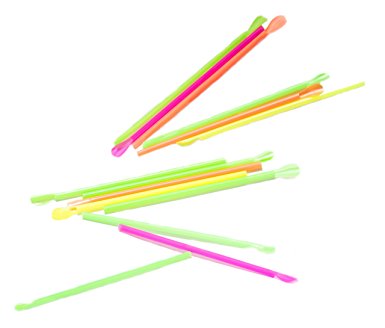 Perfect Stix Concession Spoon Straw, Unwrapped, Assorted Colors, 8" Length (Pack of 400)
