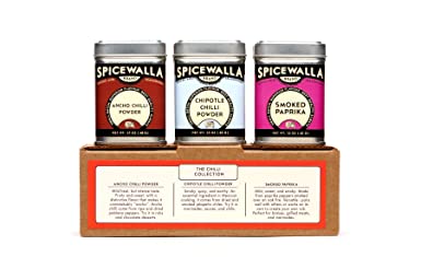 Spicewalla Chili Powder Collection 3 Pack | Ancho, Chipotle, Smoked Paprika | Non-GMO, No MSG, Gluten Free