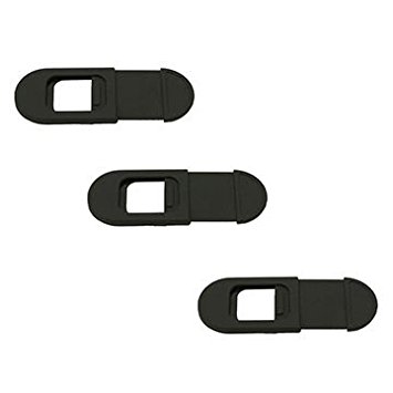 Webcam Cover by Fidget Things: Black Privacy Shield (Pack of 3)