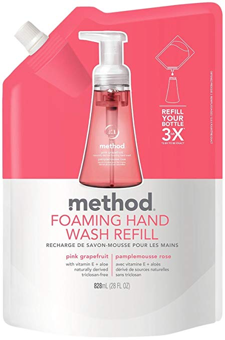 Method Foaming Hand Wash Refill, Pink Grapefruit, 28 Ounce