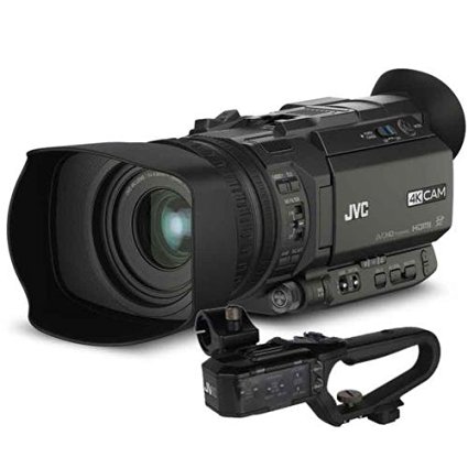 JVC GY-HM170U Ultra 4K HD 4KCAM Professional Camcorder & Top Handle Audio Unit