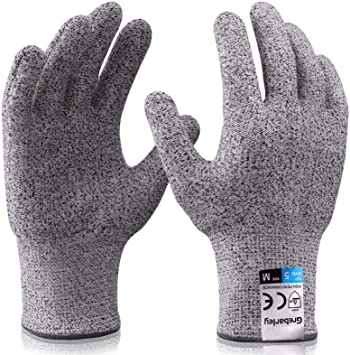 Grebarley Safety Work Gloves,Cut Resistant Gloves,High Performance Level 5 Protection,EN 388 Certified,Full-Fingers Touchscreen,Cutting Protective Gloves for Kitchen, Work and Outdoor