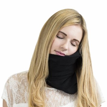 Trtl Pillow - Scientifically Proven Super Soft Neck Support Travel Pillow - Machine Washable Black