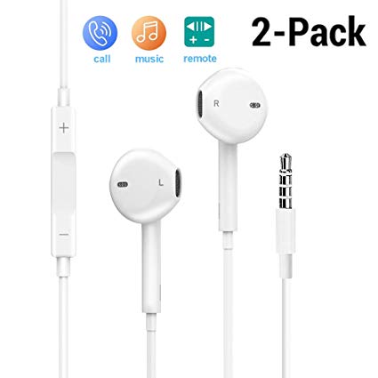 Earbuds Ear Buds Earphones with Microphone Mic Wired Noise Isolating Headphones Earbuds Stereo in Ear Ear Buds Compatible with iPhone,iPad,iPod,Samsung Android Smartphones Tablet Laptop 3.5mm Jack