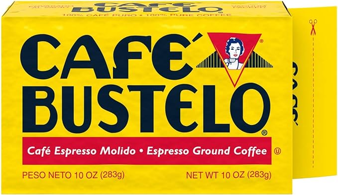 Cafe Bustelo Cafe Espresso Molido - Espresso Ground Coffee Brick (1 Pack x 283g Brick)