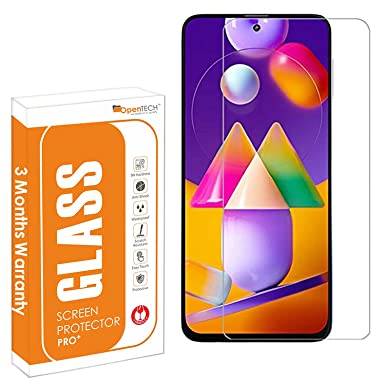 OpenTech® Tempered Glass Screen Protector Compatible for Samsung Galaxy M31s / A51 / A52 / A52s / A52 5G with Easy Installation (Full Transparent only for Main Display Screen Area)