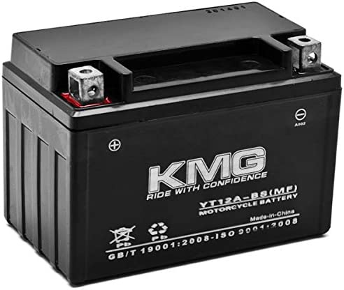 KMG Battery Compatible with Suzuki 1300 GSX1300R Hayabusa 1999-2007 YT12A-BS Sealed Maintenance Free Battery High Performance 12V SMF OEM Replacement Powersport Motorcycle ATV Scooter Snowmobile