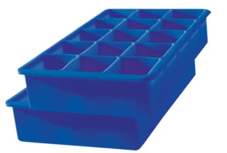 Tovolo Perfect Cube Ice Trays, Stratus Blue - Set of 2
