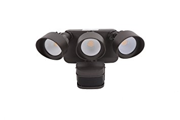 Sunjoy 1 Piece 12.0 L x 7.9 H x 8.3" W Triple Head Aluminum Motion Sensor Light