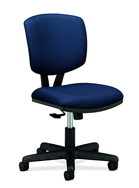 HON The Company GA90.T Volt Task Armless Office Chair for Computer Desk, Navy/Blue (H5703), Synchro-Tilt, Fabric