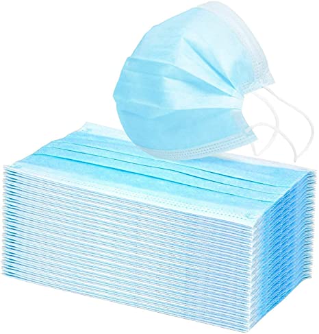 50 Pcs Disposable Respirator Muffle Blue Anti