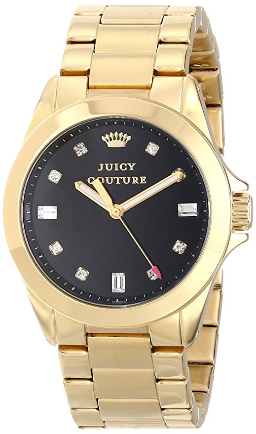Juicy Couture Women's 1901122 Stella Black Dial Crystal Markers Watch