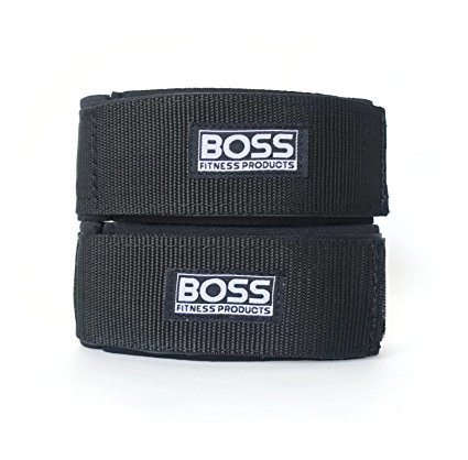 Boss Fitness Products - 11 Piece Adjustable Resistance Band Set - 5 Bands - Heavy Duty Door Anchor - Premium Ankle Straps, Soft Grip Handles - Carrying Bag - Additional Accessories