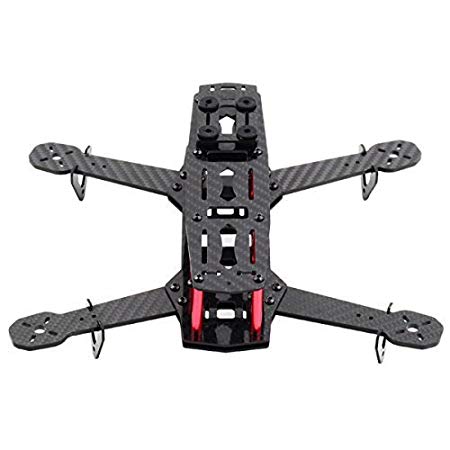 Carbon Fiber DIY Quadcopter Quad Race Copter Frame Kit 250 FPV Race Drone Sport carbon fiber aluminum black, by LC Prime