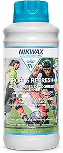 Nikwax Sports Refresh, Deodorizing Liquid Laundry Detergent for Activewear. Eliminates and Prevents Odor & Stain Build Up On Activewear, Gym Clothes & Sports Gear. Jersey Laundry Detergent