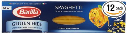 Barilla Gluten Free Pasta, Spaghetti, 12 Ounce (Pack of 12)