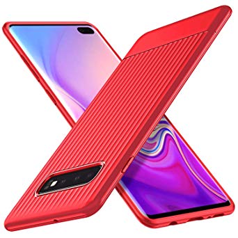 QITAYO case for Samsung Galaxy S10 Plus,Samsung Galaxy S10 Plus case with Anti-Scratch Shock Absorption Cover Case,TPU Soft Slim Case for Galaxy S10 Plus(red)
