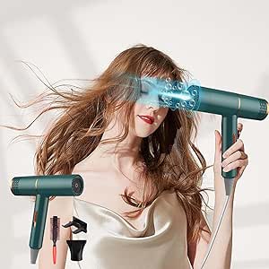 Electric 𝐇𝐚𝐢𝐫 𝐃𝐫𝐲𝐞𝐫, Compact Hair Dryer, Portable Lightweight 𝐁𝐥𝐨𝐰 𝐃𝐫𝐲𝐞𝐫, Fast Drying as Salon Light and Quiet, 3 Wind Speeds, Travel 𝐁𝐥𝐨𝐰 𝐃𝐫𝐲𝐞𝐫 Prime of Day