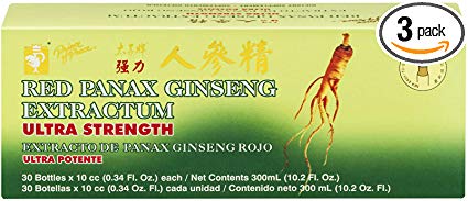 Prince Of Peace Red Panax Ginseng Extractum, 10 Milliliter - 30 Bottles per Pack - 3 Packs per case.