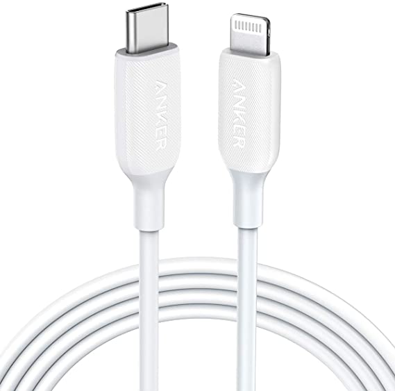 USB C to Lightning Cable (6 ft), Anker Powerline III MFi Certified Fast Charging Lightning Cable for iPhone 11 Pro 11 Pro Max X XS XR Max 8 Airpods Pro, Supports Power Delivery (White)