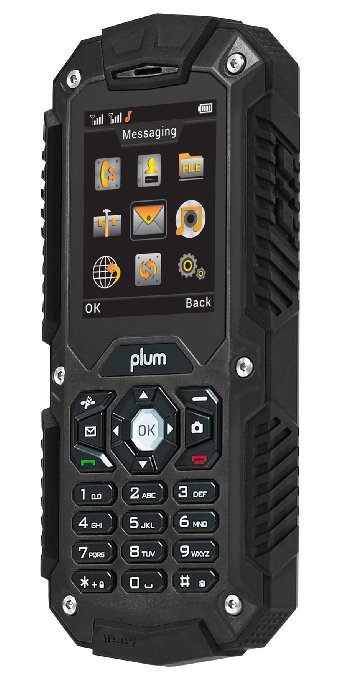 Plum Ram - Unlocked Rugged Phone - Tough Durable IP67 - Water Shock Proof GSM  (Black)