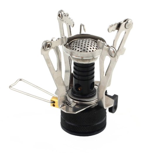 Dpower Ultralight Foldable Camping Stove for Outdoor Backpacking with Piezoelectric Ceramic Ignition 12-month Warranty