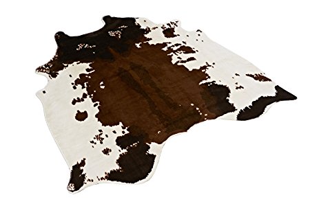 Cow Print Rug 4.1x4.2 Feet faux Cow hide rug Animal printed area rug carpet for home