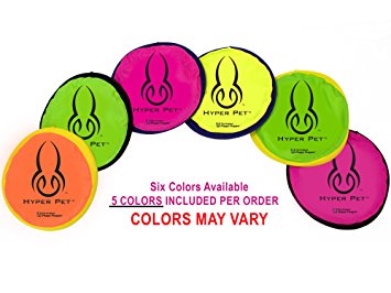 The Original Flippy Flopper Hyper Pet Frisbee 9 (Set of 5) COLORS MAY VARY