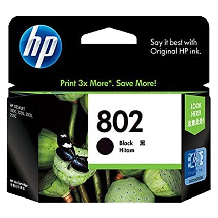 HP 802 Ink Cartridge - Black (CH563ZZ)